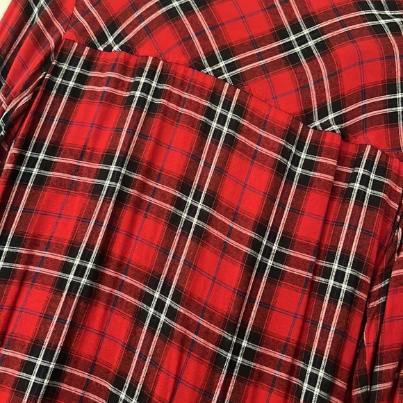 H & M flannel shirt dress size 2/32 - Picture 3 of 6